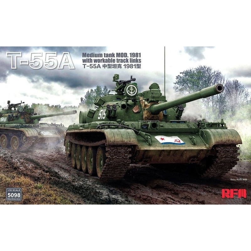 RFM - 1/35 T-55A Medium Tank Mod.1981 w/ Workable Track Links