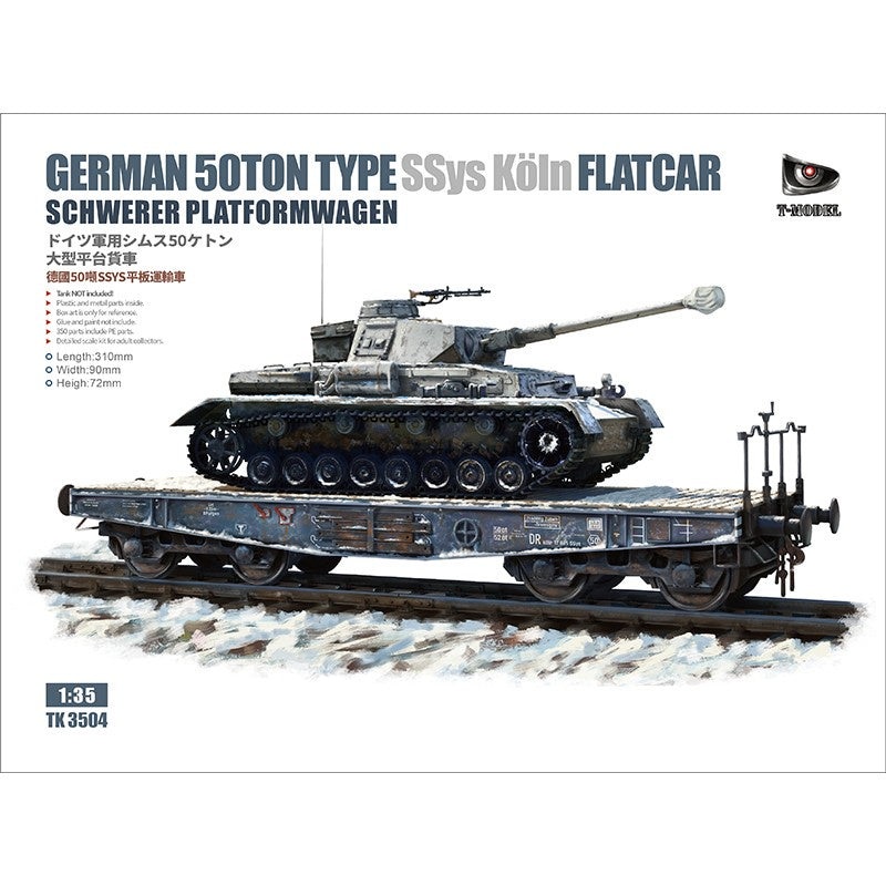 T-Model - 1/35 German 50-ton Type SSys Koln Flatcar (Schwerer Platformwagen)