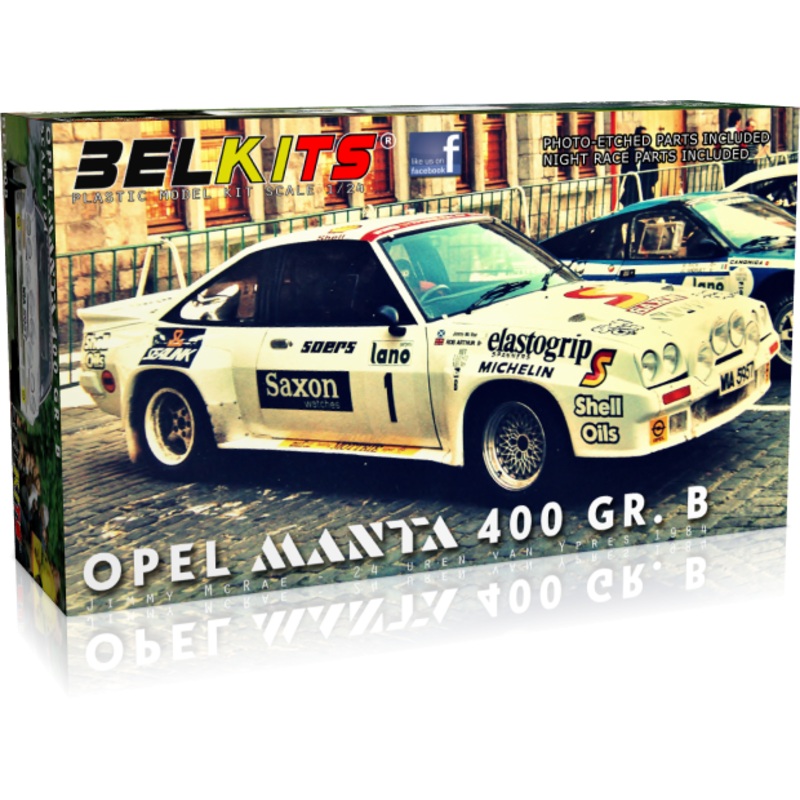 Belkits - 1/24 Opel Manta 400 GR. B -24 Uren van Ieper