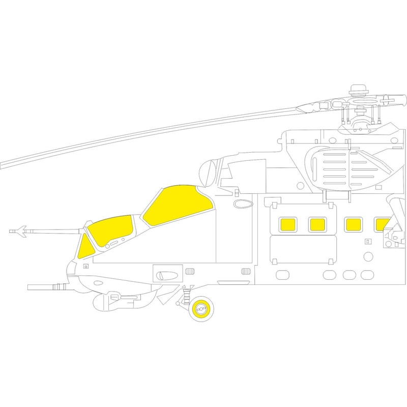 Eduard - 1/48 Mi-24D Masking sheet (for Trumpeter) EX842