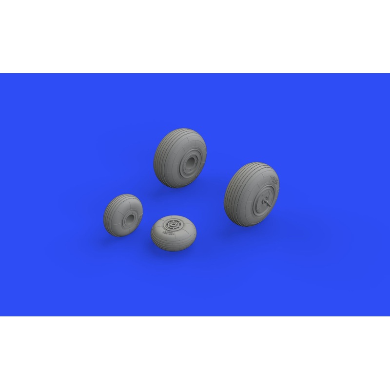 Eduard - 1/48 Mi-24V Wheels Brassin Set (for Zvezda) 648573