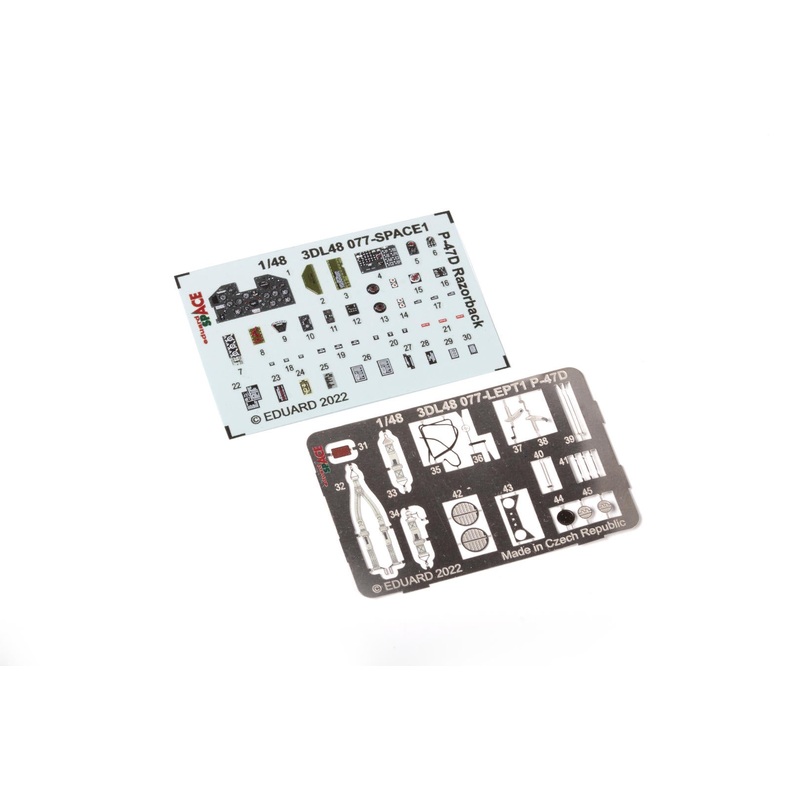 Eduard - 1/48 P-47D Razorback SPACE set (for Tamiya) 3DL48077