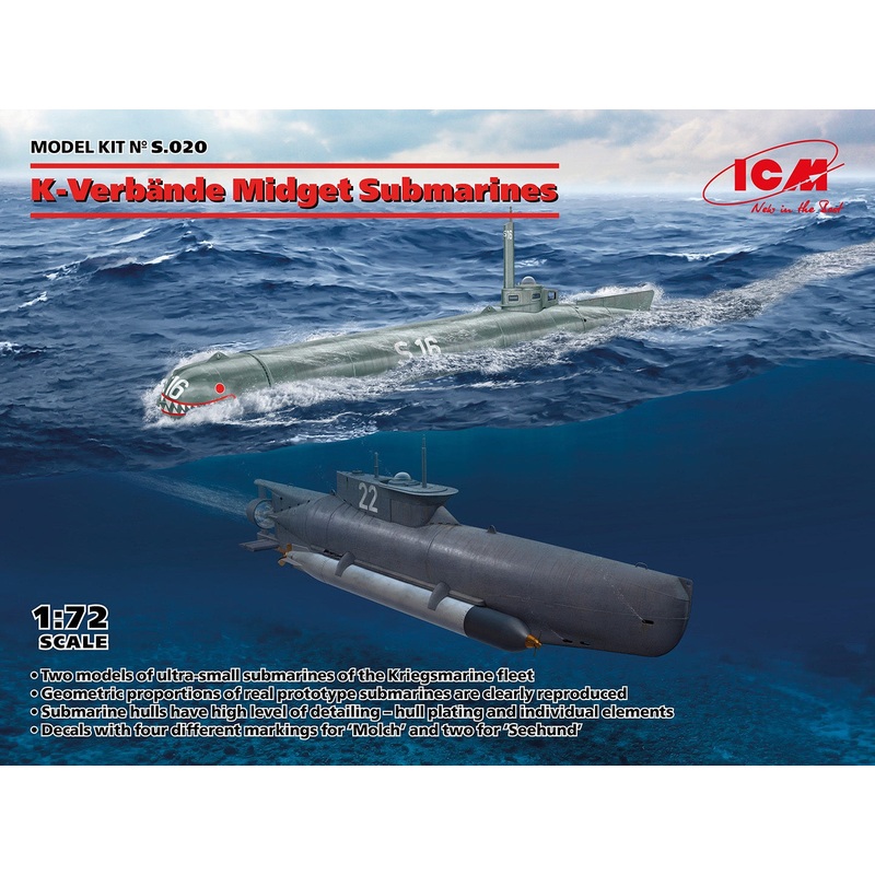 ICM - 1/72 K-Verbnde Midget Submarines