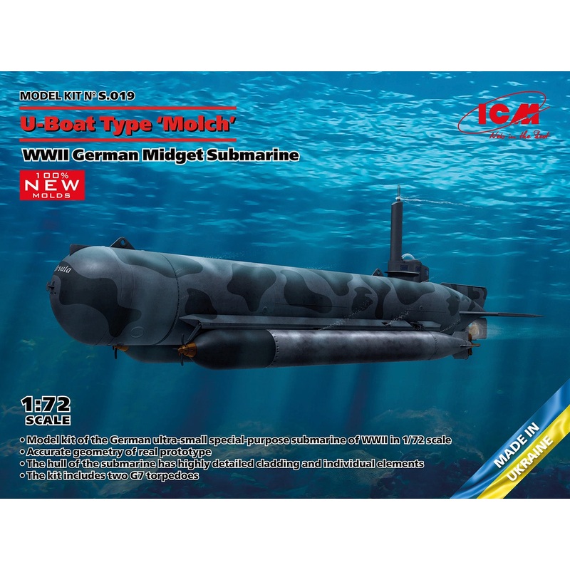 ICM - 1/72 U-Boat Type Molch WWII German Midget Submarine