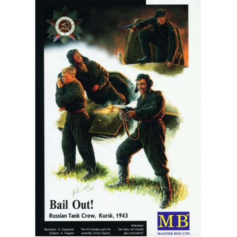 Master Box - 1/35 Russian Tank Crew - Kursk Bailout