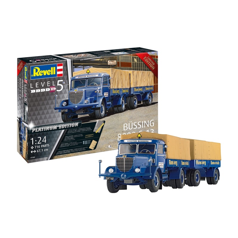 Revell - 1/24 Bussing 8000 S 13 w/ Trailer "Platinum Edition"