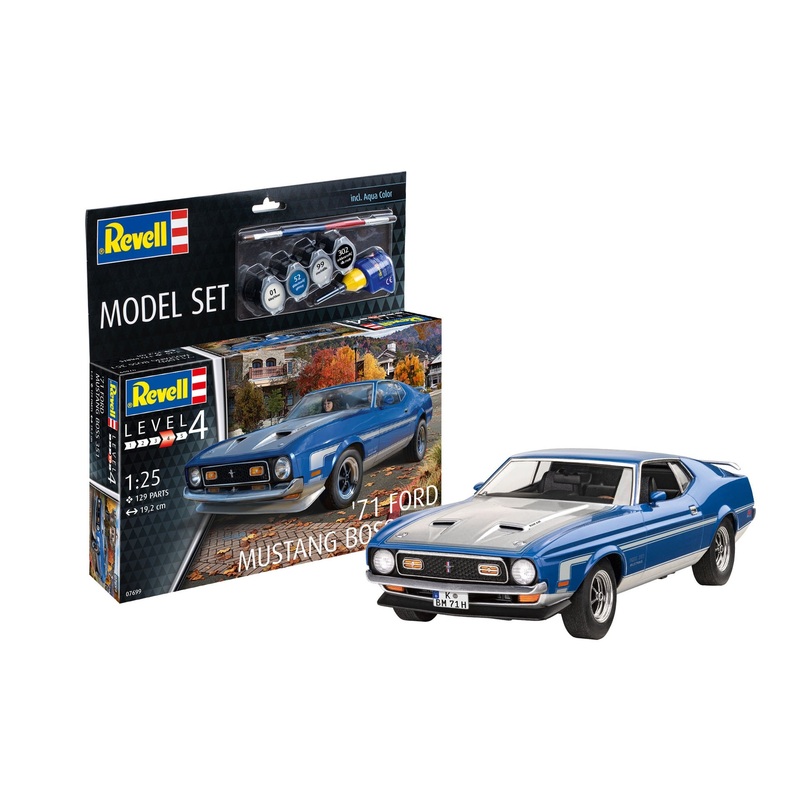 Revell - 1/25 Ford Mustang Boss 351 '71 (Model Set incl. Paint)