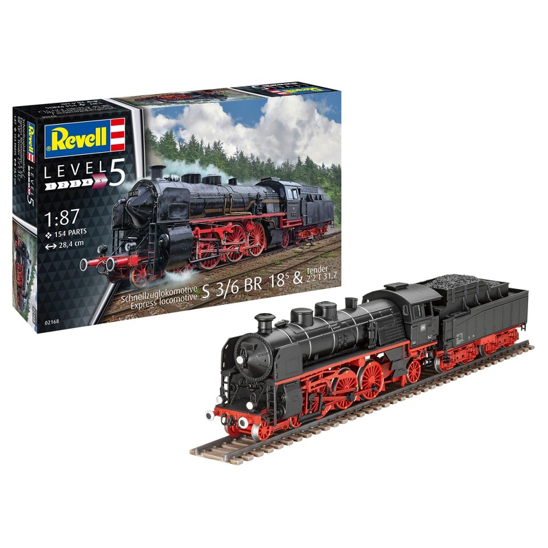 Revell - 1/87 Express Loco S3/6 BR18(5) w/ Tender 2'2'T