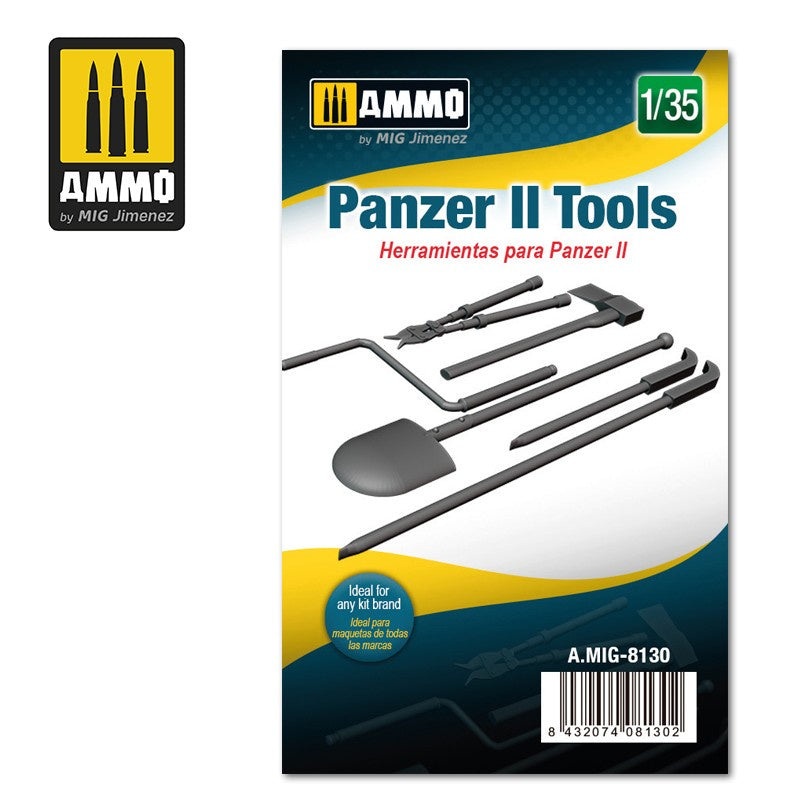 AMMO 8130 - 1/35 Panzer II Tools (Resin)
