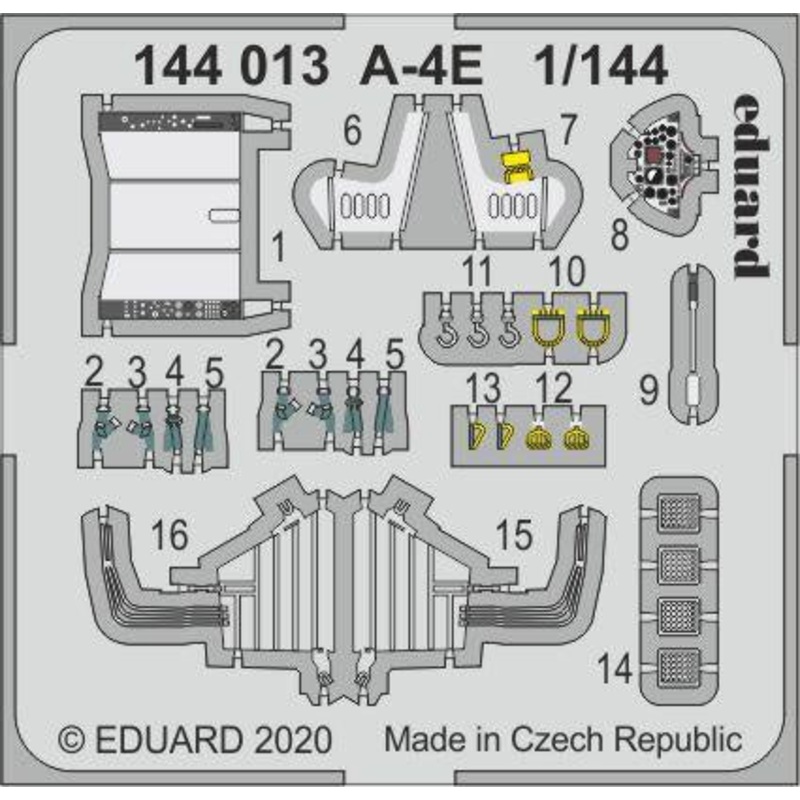 Eduard - 1/144 A-4E (Colour Photo-etch) (for Eduard/Platz) 144013