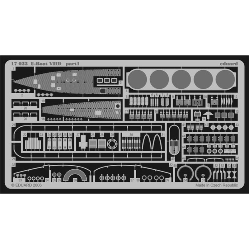 Eduard - 1/144 U-Boat VIID (Photo-etch) (for Revell) 17022