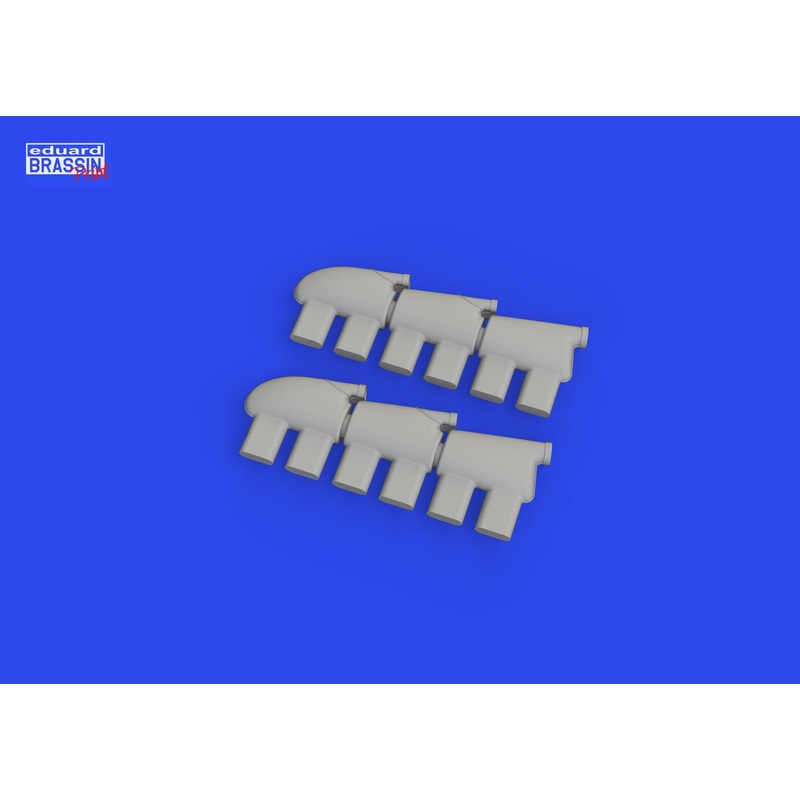 Eduard - 1/32 Hurricane Mk.II Exhaust Rounded Brassin PRINT (for Revell) 632188