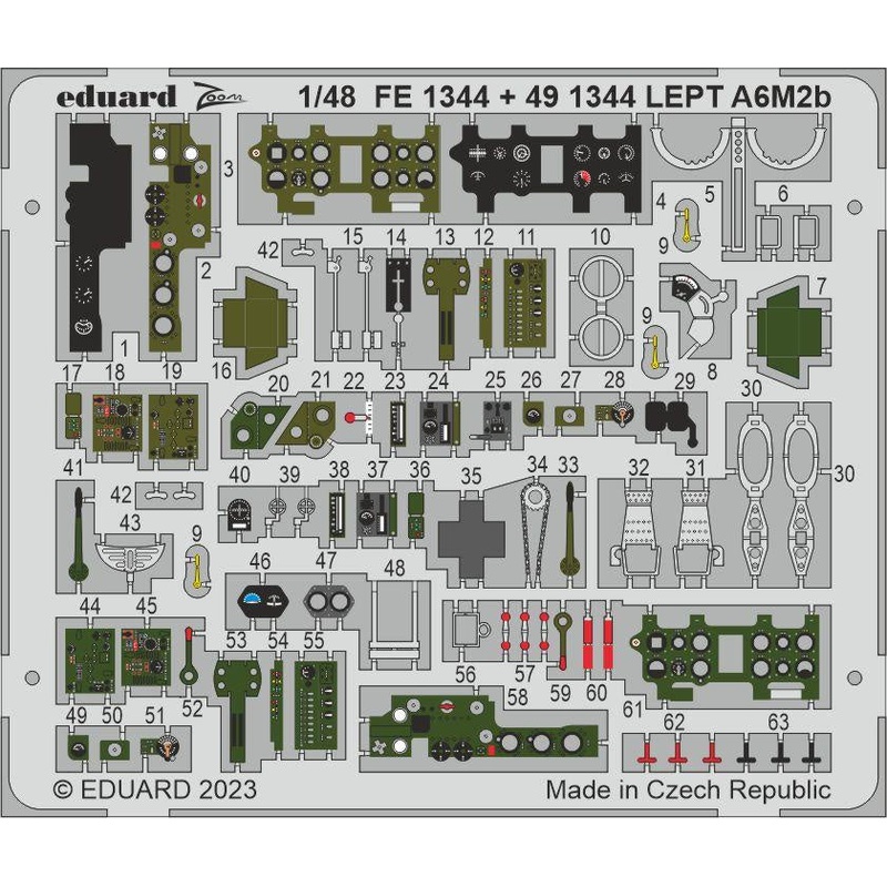 Eduard - 1/48 A6M2b (Color Photo-etch) (for Academy) 491344
