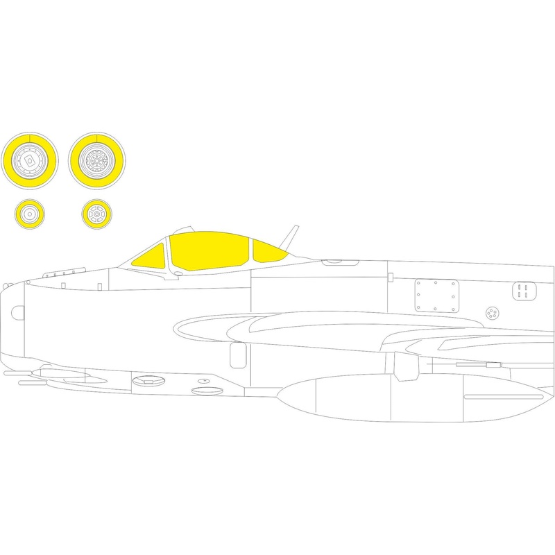Eduard - 1/48 MiG-17F TFace Masking sheet (for AMMO) EX958