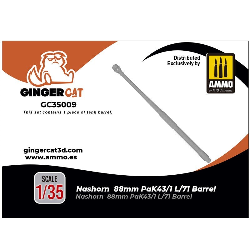 Gingercat - 1/35 Nashorn  88mm PaK43/1 L/71 Barrel (1pcs)