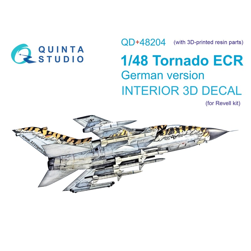 Quinta Studio QD+48204 - 1/48 Tornado ECR German 3D Coloured Interior (for Revell kit)