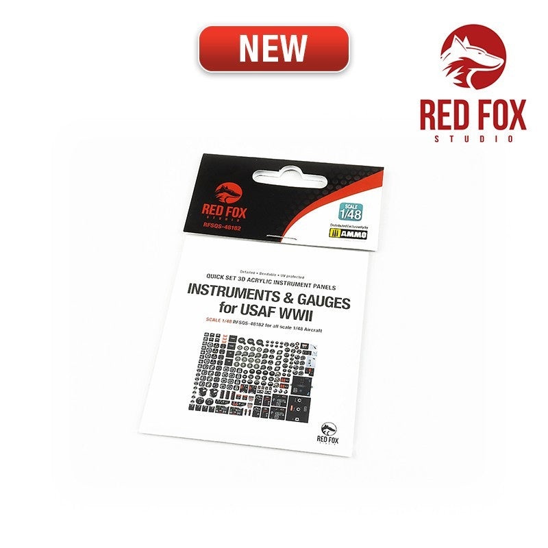 Red Fox Studio 48182 - 1/48 Instruments & gauges set for USAF WWII (Independent)