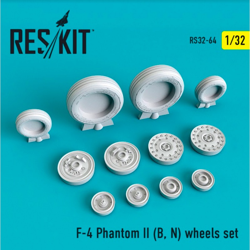 Reskit - 1/32- F-4 Phantom II (B / N) Wheels Set (RS32-0064)
