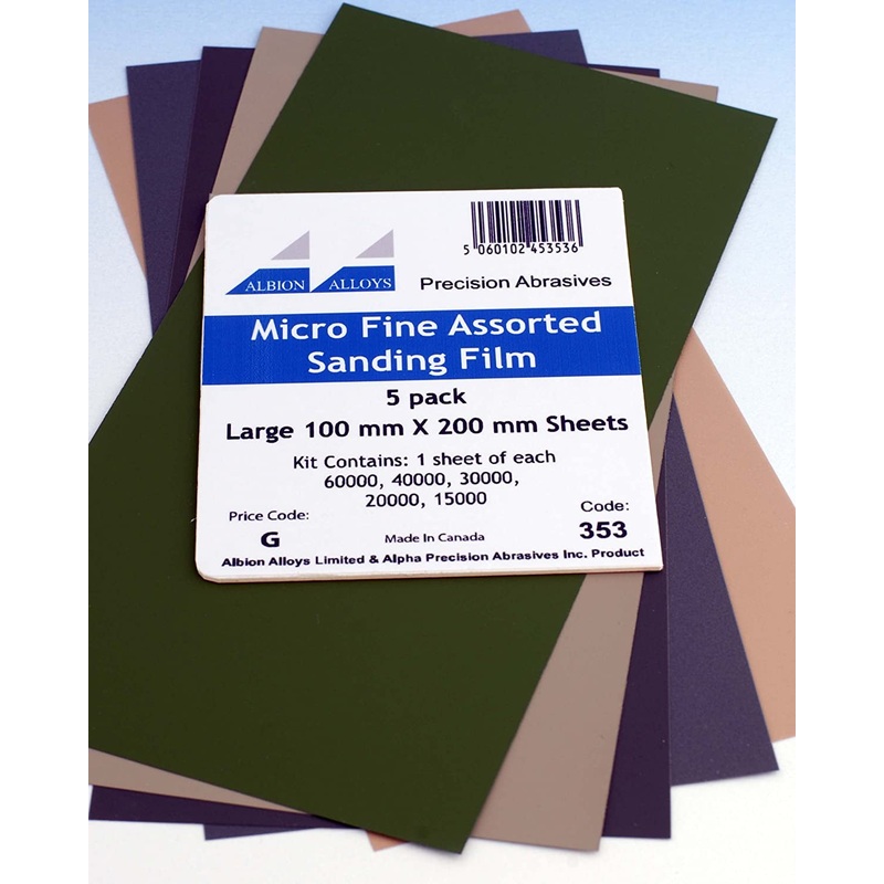 Albion Alloys - 353 Sanding Film Micro Fine Asst. 15000-60000