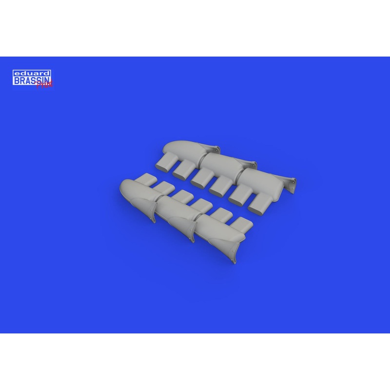 Eduard - 1/32 Hurricane Mk.II Exhaust Fishtail Brassin PRINT (for Revell) 632189