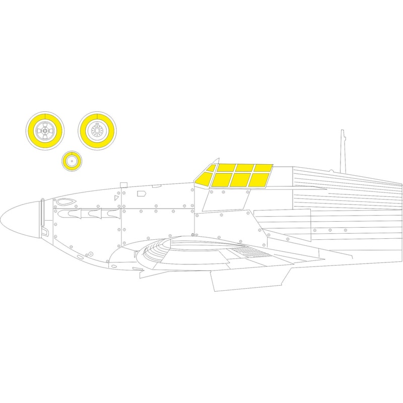 Eduard - 1/32 Hurricane Mk.IIb Tface Masking Sheet (for Revell) JX306