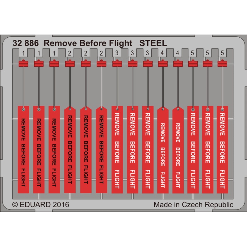 Eduard - 1/32 Remove Before Flight STEEL (Color photo-etched) 32886