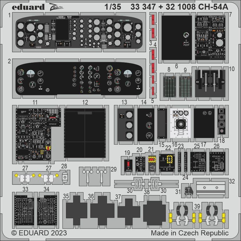 Eduard - 1/35 CH-54A (Color photo-etched)(for ICM) 33347