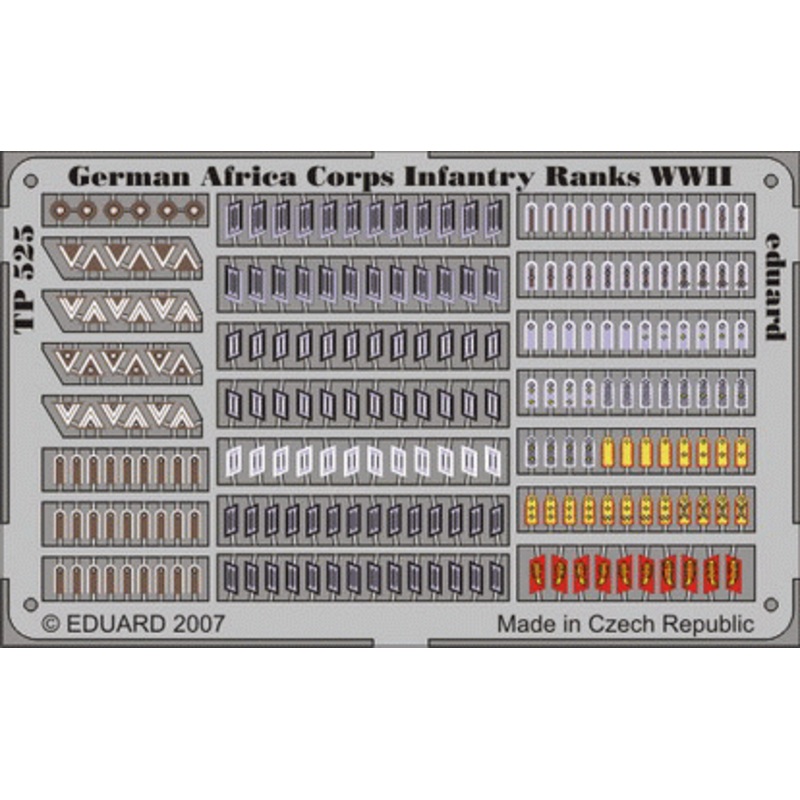Eduard - 1/35 German Africa Corps Infantry Ranks WWII (Color Photo-etched) TP525