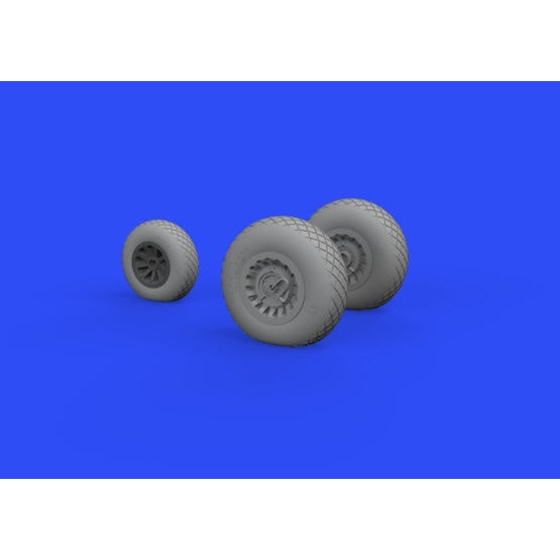 Eduard - 1/48 A-26/B-26 Invader Wheels  Brassin set (for ICM) 648534