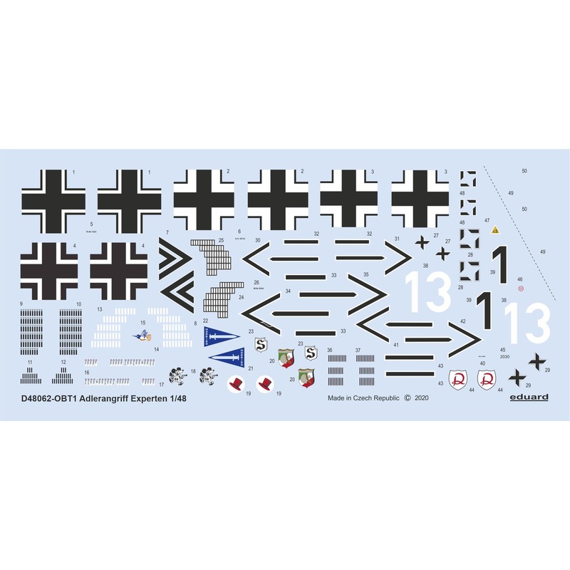 Eduard - 1/48 ADLERANGRIFF: Experten Decal Sheet (for Eduard) D48062