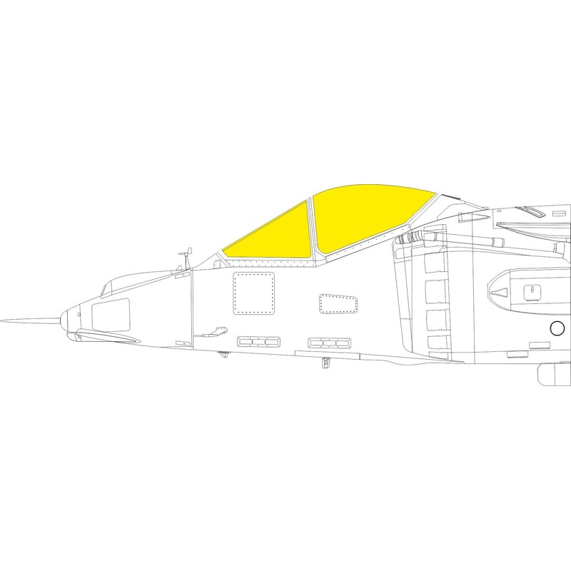 Eduard - 1/48 AV-8A TFace Masking sheet (for Kinetic) EX766