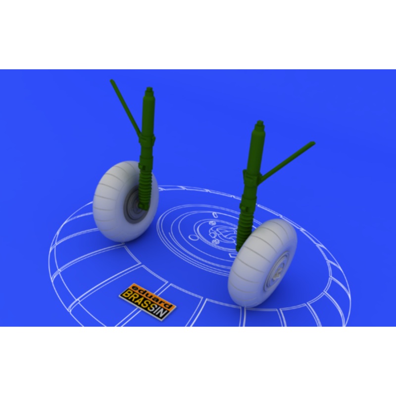 Eduard - 1/48 Bf 110 C/D main Undercarriage Wheels  Brassin set 648052