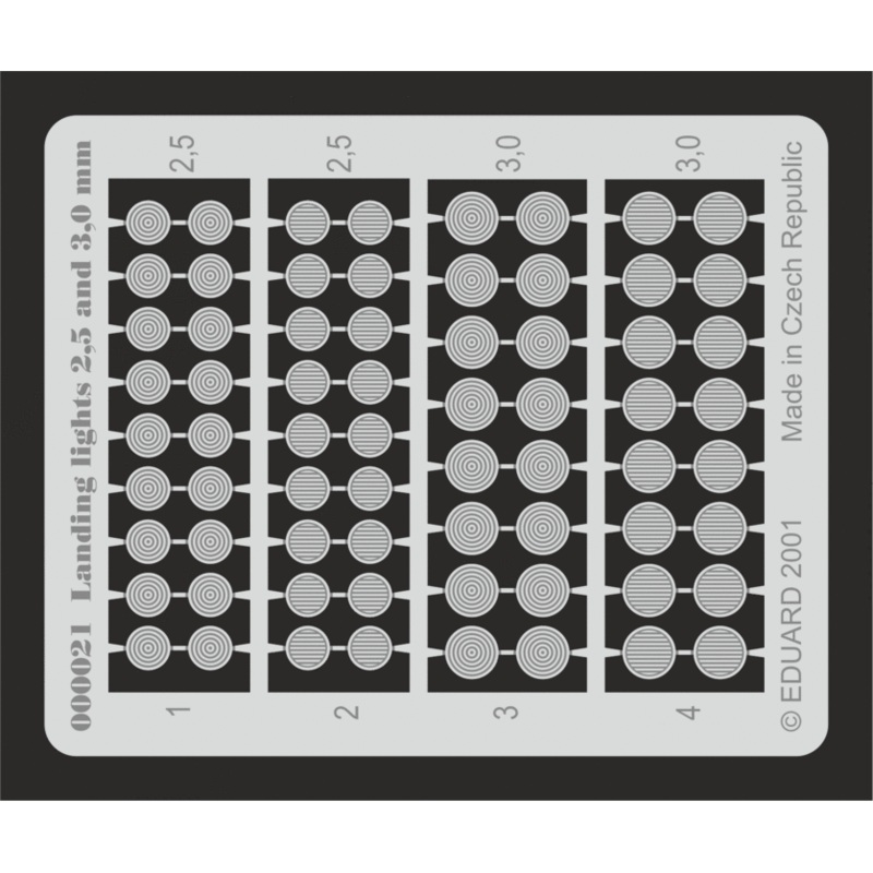 Eduard -  Landing lights 2.5 and 3mm (00021)