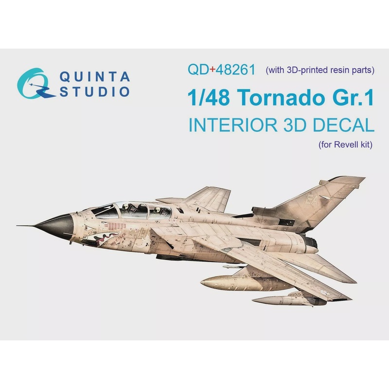 Quinta Studio QD+48261 - 1/48 Tornado GR.1 3D-Printed & coloured Interior (for Revell kit)