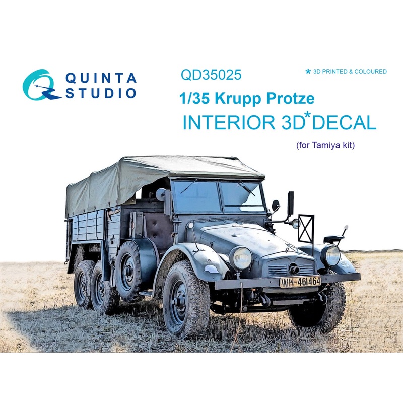 Quinta Studio QD35025 - 1/35 Krupp Protze 3D-Printed & Coloured Interior (for Tamiya kit)