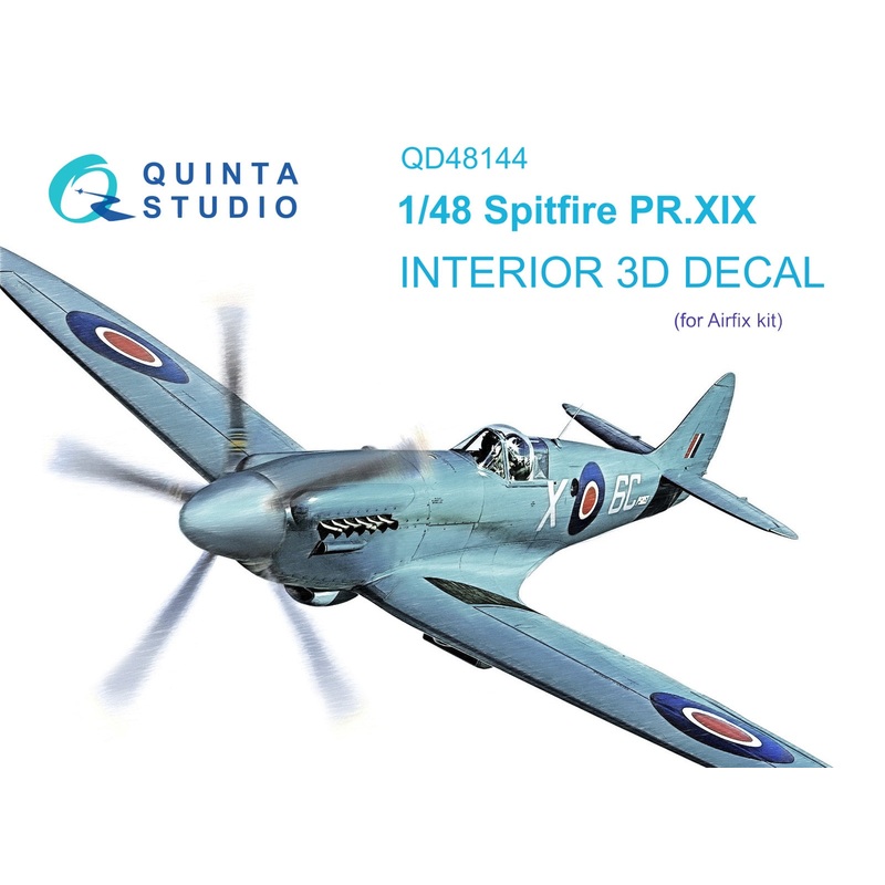 Quinta Studio QD48144 - 1/48 Spitfire PR.XIX 3D-Printed & Coloured Interior (for Airfix kit)