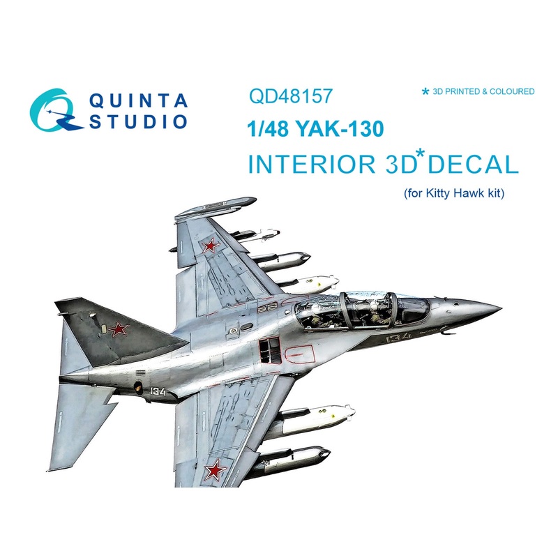 Quinta Studio QD48157 - 1/48 Yak-130 3D-Printed & Coloured Interior (for KittyHawk kit)
