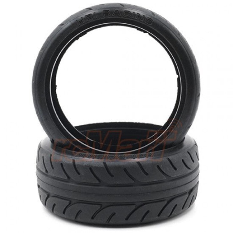 HPI - 26mm Super Drift Radial Tire Type A 2 pcs Black For 1/10 RC Drift (2)