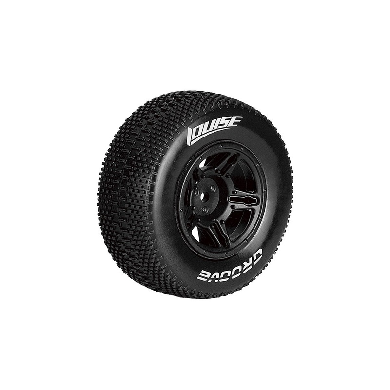 Louise - SC-Groove 1/10 SC Tire - Super Soft (Rear) (Mounted) (2) (Blk)