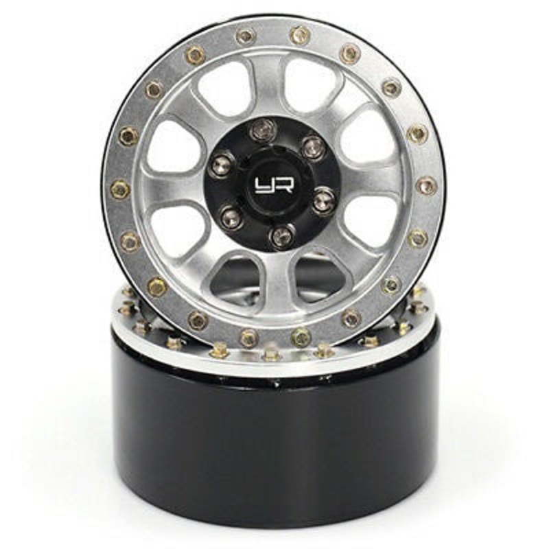 Yeah Racing - 1.9" Aluminum CNC BXC 6 Spoke Beadlock w/ Brake Rotor (2pcs)