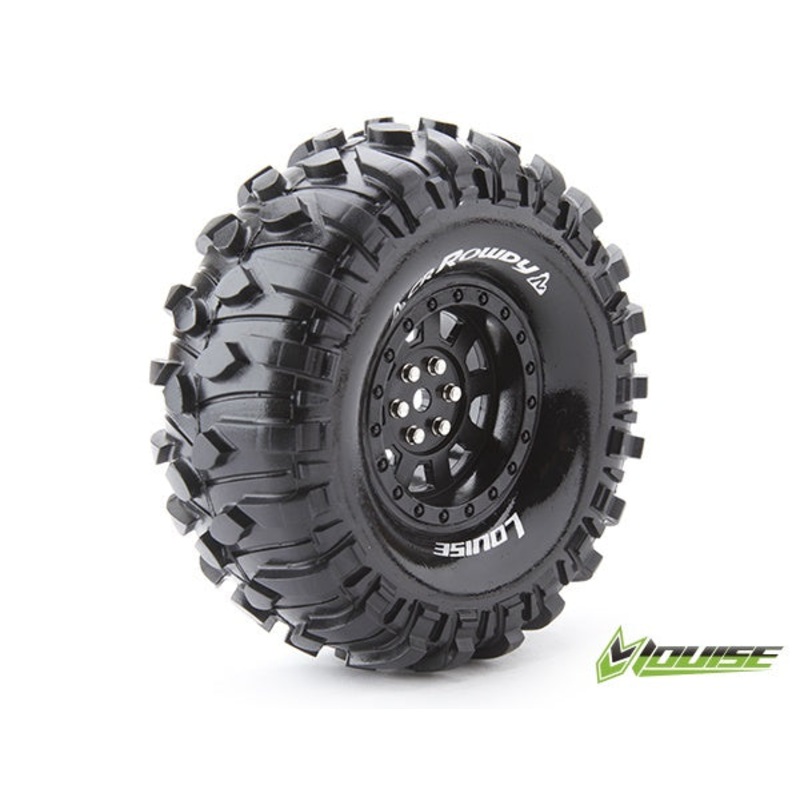 Louise - CR-Rowdy 1.9" Crawler Tire Super Soft -Black Rim (Mounted) (2)