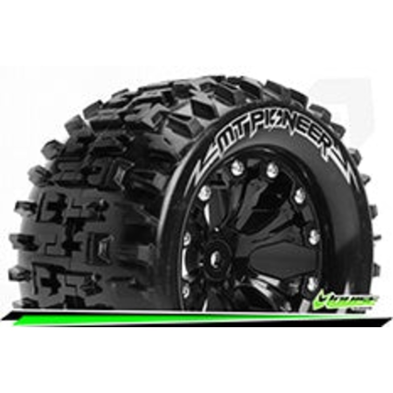 Louise - MT-Pioneer 1/10 Monster Truck Tire (Mounted) Soft 2.8" Black (2)
