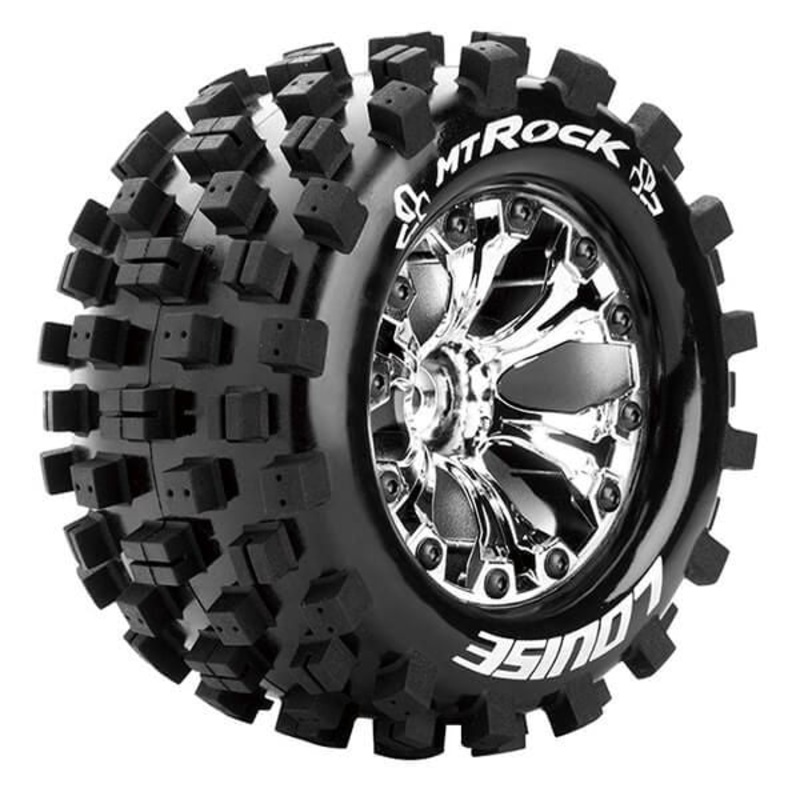 Louise -MT Rock 2.8" 1/10 Monster Truck  (Mounted) (Chrome) (2)
