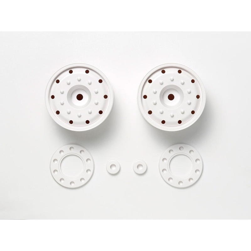 Tamiya - Semi Wide Wheels (30mm Width/Hex Hub) White (2 pcs)