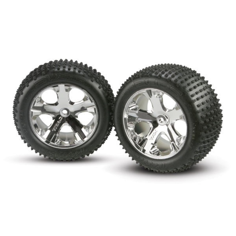 Traxxas - 3770 - Tires & Wheel Assembled/Glued Rear (RUS2)
