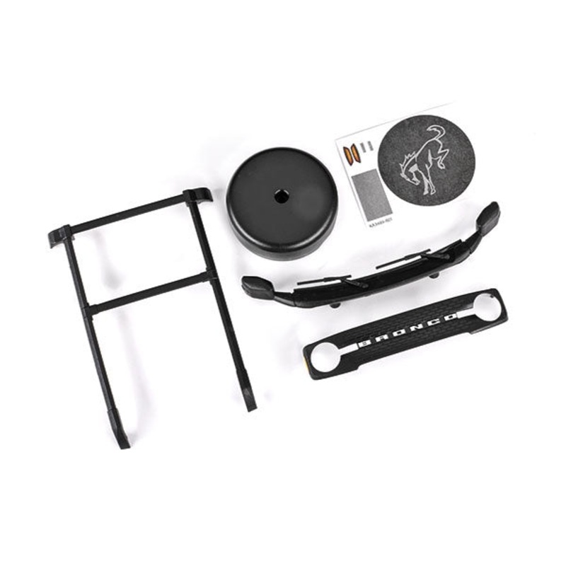 Traxxas - 9715 - Roof Rack/ Spare Tire Cover/ Cowl/ Grille (fits #9711 body) (TRX-4M)