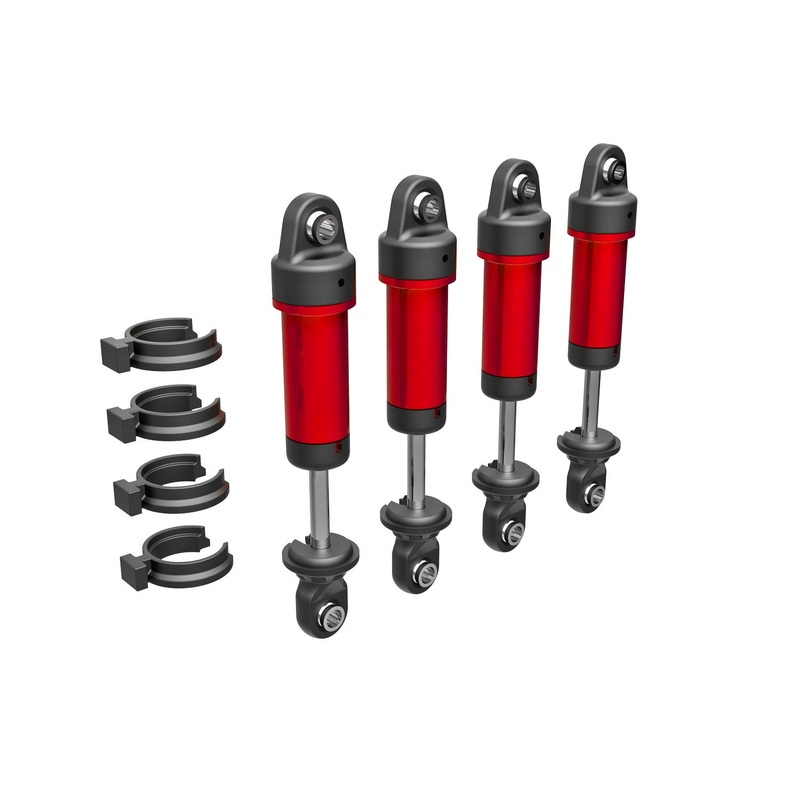 Traxxas - 9764 - RED Shocks w/o Springs (Red) (4) (TRX-4M)