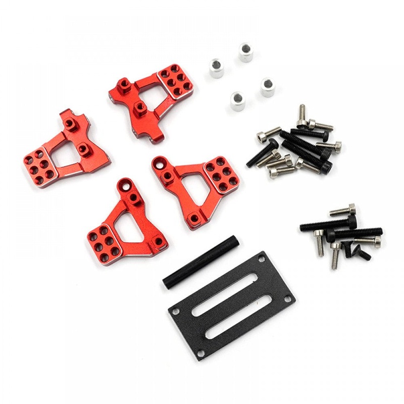 Yeah Racing - Alum. Front & Rear Shock Mount Set TRX-4M (Red) (#)