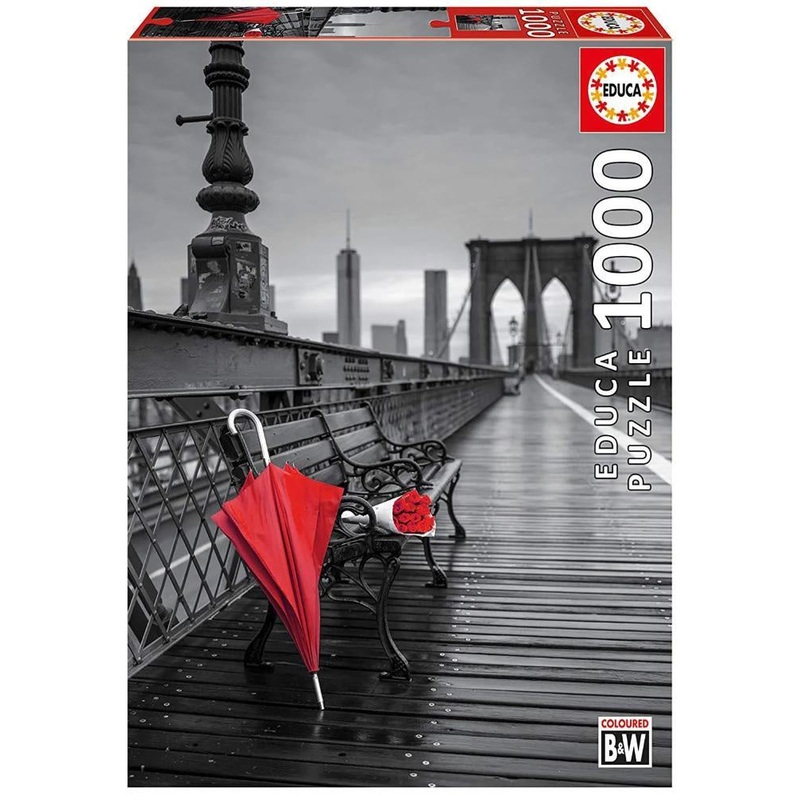 Educa - Red Umbrella - Brooklyn Bridge (1000pc)