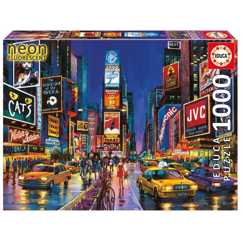 Educa - Times Square- New York (1000pc) Neon Fluorescent